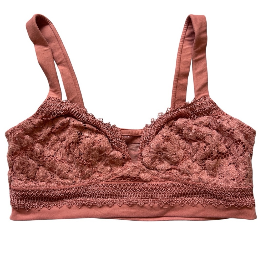 Free People Lace Bralette in Warm Rose